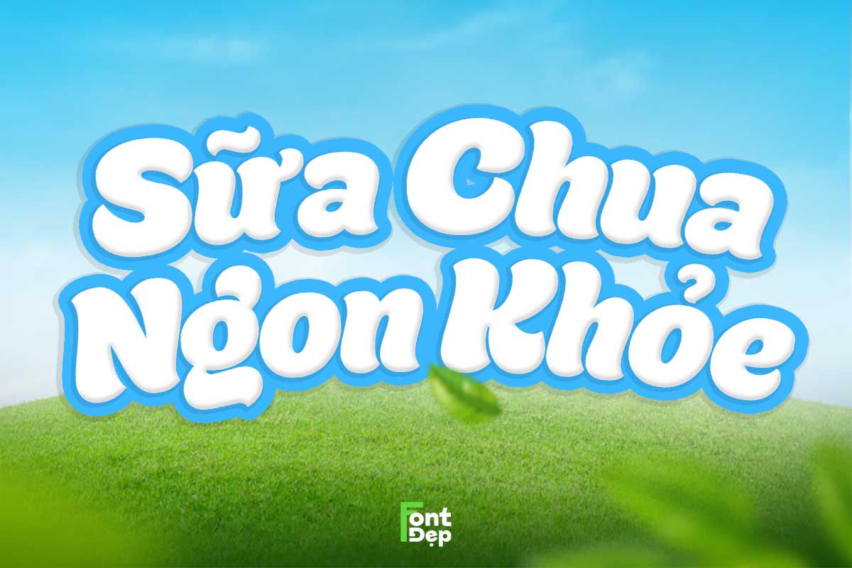 Font chữ hoạt hình béo tròn đẹp Việt hóa TH Ekamai